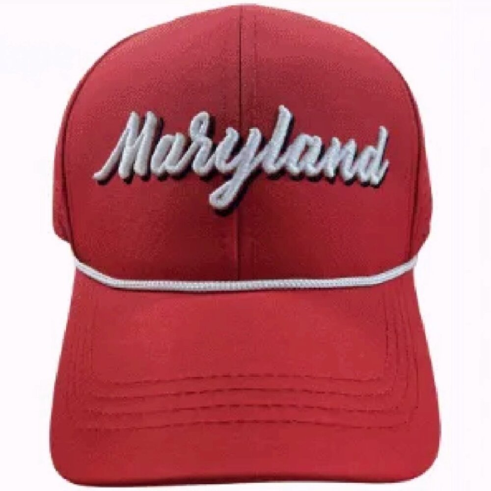Maryland Rope Script Cap Hat NEW Fast Ship